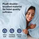 Duvet Cover Cal King Size Set - Extra Soft Cal King Duvet Cover 104" x 98" with 2 Pillow Shams - Hotel Luxury, Easy Care & Fade Free w/ Zipper Closures & Ties - Comfy, Cozy & Breathable (Light Blue)