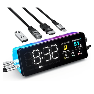 LTC Laptop Docking Station, 7-in-1 USB C Hub with Screen, Multiple Built-in Apps, Multiport Adapter with HDMI 4K@60Hz, 90W Power Delivery, USBC & USBA Data Ports, Dongle for MacBook, Dell, and More