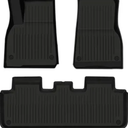 MIRAIDON Tesla Model Y Floor Mats, TPE Eco-Friendly Heavy Duty 1st & 2nd Row Foot Mats for 2017-2023 Tesla Model Y(Set of 3)