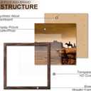 A PLUS MAX 24x24 Picture Frame Brown Light Weight Wall Mount