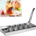 Stainless Steel Ice Cube Tray with 18 Slots, Metal Ice Cube Maker with Removable Trays, Easy Release Handle & Level, Dishwasher Safe for Bars, Kitchens & Frozen Foods