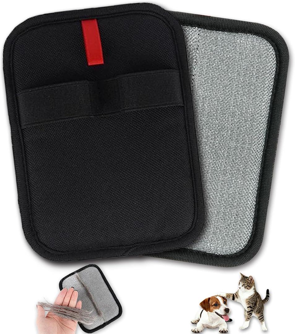 Pet Hair Removal Gloves for Cats & Dogs, Reusable Electrostatic Grooming Gloves, Hair Remover Tool for Couch, Furniture, Carpet, Car Seat, Clothes (Regular Type)
