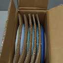 Vancasso Bonita Blue Salad Plate Set of 6, 7.5 Inch Ceramic Dinner Plate, Dishwasher and Microwave Safe 