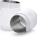 Normcore Handleless Milk Pitcher with Round Spout - Espresso Steaming Pitcher - 18/8 Stainless Steel Milk Frothing Jug - Premium Barista Tools - Non-stick coating White - 15.2 oz (450 ml)