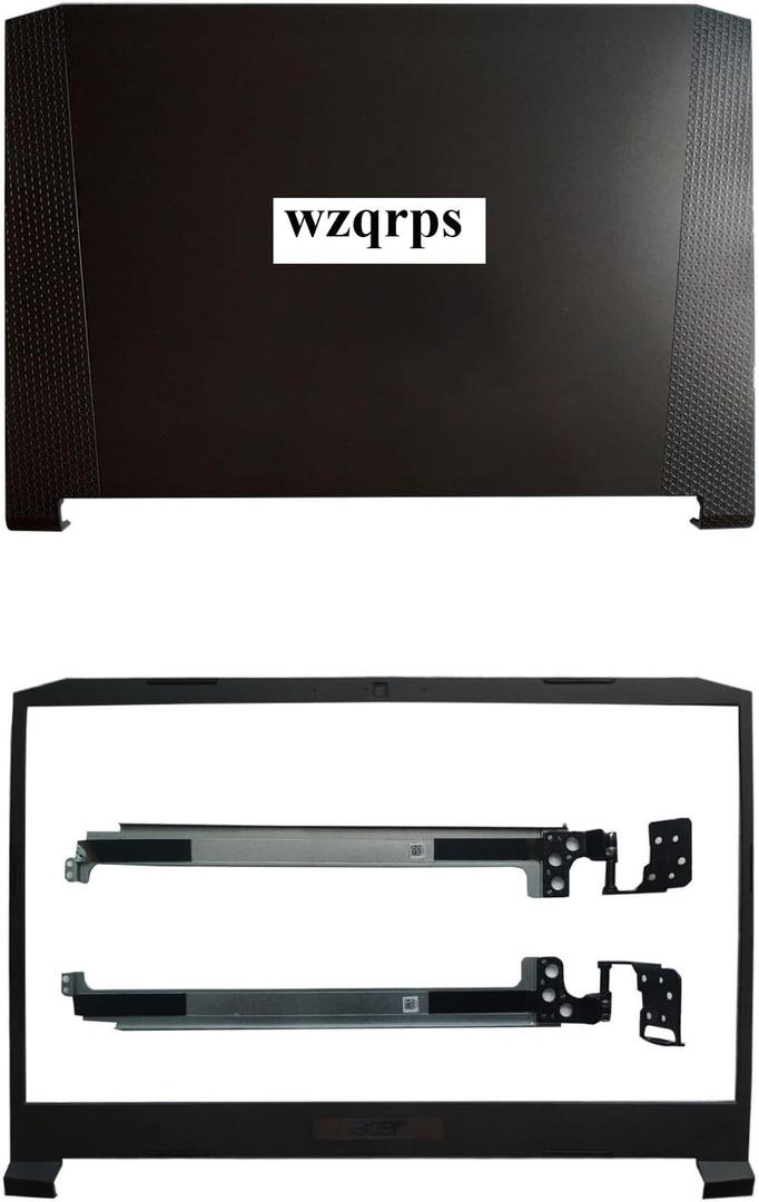 Replacement Laptop LCD Cover Back Rear Top Lid with Front Bezel Hinges for Acer Nitro 5 AN515-54 55 AN515-56 57 44 AN515-45 60.QBAN2.002 AP3AT000210 FA2K1000200 Black