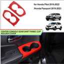 Door Armrest Panel Cup Holder Trim Frame for Honda Pilot 2016-2022/ Passport 2019-2023, Door Armrest Trim Cover, Rear Cow Cup Holder Frame (2rd Cow Door Armrest Teacup Frame_Red)