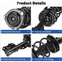 Front Struts Assembly w/Coil Spring & Sway Bars End Links Fit for Hyundai Elantra Sedan 1.8L (GLS, Limited) 2011-13, for Elantra Sedan 1.8L/2.0L 2014-16, Replace for 172708 K750523 (4Pcs)