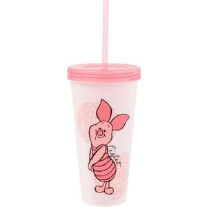 Silver Buffalo Disney Winnie the Pooh 4 Pack Color Changing Plastic Tumblers Featuring Eeyore, Winnie the Pooh, and 2xPiglet, 24 Ounces