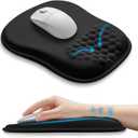 Hokafenle Ergonomic Wrist-hugging Mouse Pad Wrist Support, U-shaped Holding Wrist Rest Mousepad for Carpal Tunnel Pain Relief with Cushioned Memory Foam Slope Massage Bulge (Classic 10.2x8.3 in,Black)