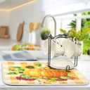 ODAWA Sunflower Autumn Pumpkin Dish Drying Mat, Drying Mat For Kitchen Counter, Absorbent Polyester Material, Heat-resistant Drying Mat 18 In x 24 In