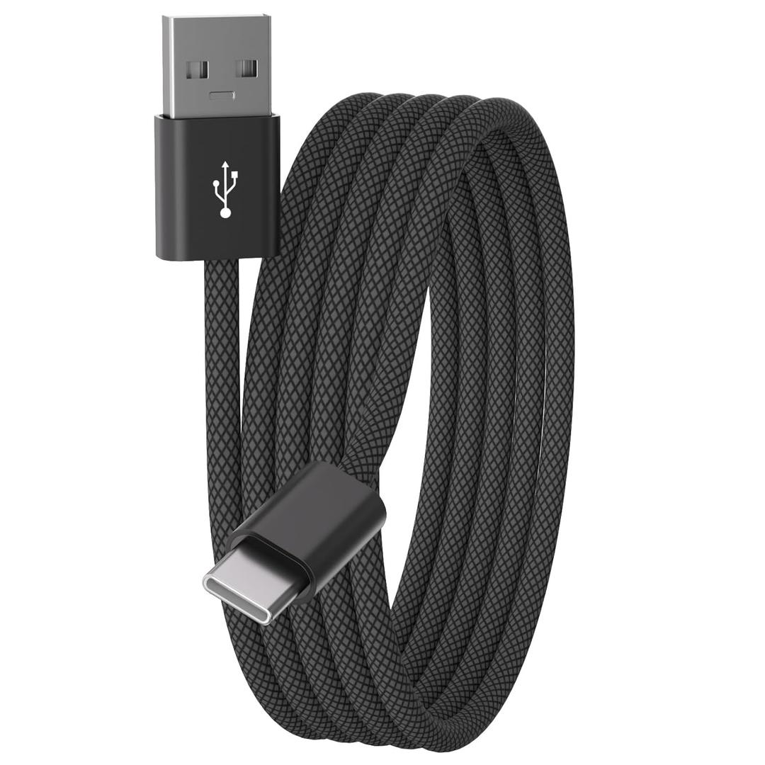 USB-C Carplay Cable for iPhone 17 Pro Max 16e 16 Plus 15, Two-Color Braided USB A to USB C Cable Car Play Wire Data Transfer Car Audio Android-Auto Cord for Samsung S24 S23 S22 S21 S20, 3.3ft Black