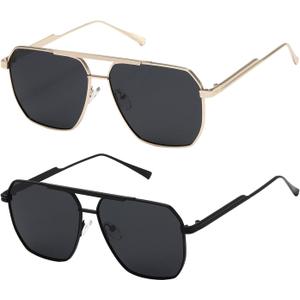 kimorn Polarized Sunglasses Womens Men Retro Oversized Square Vintage Shades Classic Large Metal Sun Glasses K1221