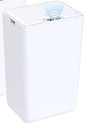 Bathroom Small Trash Can with Lid, 2.6 Gallon Touchless Automatic Garbage Can Slim Waterproof Motion Sensor Smart Trash Bin for Bedroom, Office, Living Room