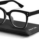 miyya Blue Light Glasses for Women & Men Oversized UV & Blue Light Blocker Chunky Frames, Stylish Eyewear Accessories (Black)