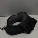 Hooded Travel Neck Pillow, Soft Travel Pillow with Earplugs & Eye Mask U Shaped Memory Foam Neck Pillow with Hood for Airplane, Office, Cars Sleeping Rest(Black)