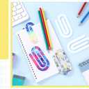 2 x 10 Pack Sublimation Blank Acrylic Paper Clips 3 x 1.2' Jumbo Paper Clips Heat Transfer Clip Sublimation Crafts for Back to School Supplies Teacher Appreciate Gift Office Stationery DIY