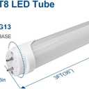LightingWill LED T8 Light Tube 3FT, Warm White 3000K-3500K, Dual-End Powered Ballast Bypass, 2000Lumens 15W (32W Fluorescent Equivalent), Frosted Cover, AC85-265V Lighting Tube Fixtures, 1Pack
