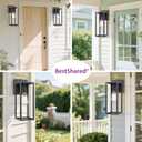 Bestshared Dusk to Dawn Sensor Outdoor Wall Lantern, Wall Sconce, Exterior Wall Lights, Wall Mount Lighting Fixture in Black Finish