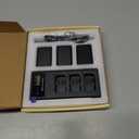 Artman NP-FW50 Battery 3-Pack and Upgraded 3-Slot ZV-E10 Battery LCD Charger for Sony ZV E10, Alpha A6500 A6400 A6300 A6000 A5100 A5000, A7S II, A7S, A7R II, A7R, A7 II, A7, RX10 II III IV Cameras