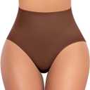 Werena Tummy Control Shapewear for Women Shaping Underwear High Waisted Body Shaper Panties Slimming Girdle Briefs (Large, #1 Coffee(low Rise)-old1)