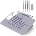 Small Desktop Glass Dry-Erase Whiteboard - 8 X 6 Inches Tabletop Easel Whiteboard with Stand, Desk Board Buddy for Artist, Teacher and Student