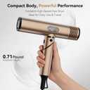 Professional Ionic Foldable Hair Dryer, Brushless Motor 110,000RPM Powerful 1600W Fast Drying Low Noise Blow Dryer with 2 Concentrator Nozzle 1 Diffuser Attachments for Home Salon Travel