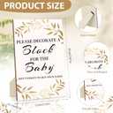 Baby Shower Games Kit with 50 Baby Shower Blocks 24 Markers, and Game Sign, 7.9 x 5.1 inches