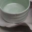 AIYICIII Ceramic Matcha Bowl, Handmade Japanese Green Tea Cup,Matcha Whisk Bowl For Ceremony Chawan 500ml 17oz (Light Greenish Blue)