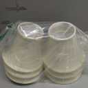 Wellmet Chandelier Shades, ONLY FOR CANDELABRA BULBS, Clip-on Fitter Lamp Shades, 3" X 6" X 5", 6 pcs Set (Bell-3x6x5 inches, Cream white)