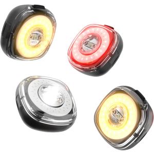 Lumos Firefly Smart Bike Light System - Sync Front & Rear LED Light | Custom Brightness, Flash Pattern, Day/Night Mode | Turn Signals | Brake Lights | Night Riding Bicycle Accessories for Men & Women