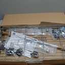 IZEUK Heavy Duty Rolling Garment Rack with 3 Adjustable Wire Shelves, Hanging Rod & Side Hooks - Mobile Clothes Rack with Wheels, 29.5" W x 15.7" D x 75" H,Chrome