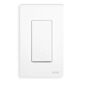 MOES Smart Single Pole Light Switch, 2.4GHz WiFi Smart Wall Switch, Needs Neutral Wire, Multi-Control, Smart Life/TUYA APP Control, Voice Control with Alexa/Google Home, White 1 Gang