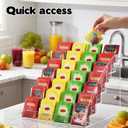 7 Tier Tea Bag Organizer Holder, Versatile Acrylic Tea Packets Storage Box Container Display Stand Rack for Counter Cabinet Countertop Kitchen Office Graded Cards