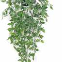 Fake Hanging Plants Artificial Small Potted Plants Mandala Leaves Faux Vines Indoor Greenery Plant for Living Room Shelf Decor (1 PCS)