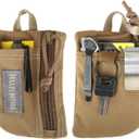 MAXPEDITION Platy Front Pocket Organizer, Durable EDC Tool Pouch for Men, Neck Wallet with Paracord Lanyard, Holds Flashlight, Multitool, Pen, Notebook (Khaki, 3.5" x 5")