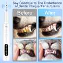 ETACCU Dog Plaque Remover for Teeth, Dog Plaque Remover Tool with LED Light, 5 Modes Teeth Cleaning Tools, Low Noise Pet Tooth Brushing Kit Dental Tools for Dog and Cat, White