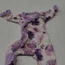 Infant Newborn Baby Girl Clothes Onesies for Baby Girl Long Sleeve Ruffle Baby Clothes with Headband (Preemie, Purple Flower) PR