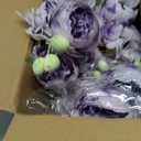 Artificial Flowers, Purple Fake Peony Silk Peonies Bulk Flower Arrangements Table Centerpieces Wedding Bouquets for Party Home Cemetery Décor