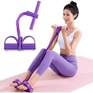 21 Fitness Resistance Bands-6 Tube Pedal Ankle Puller, Multifunction Tension Rope, Natural Latex Fitness Bands for Strength Training, Tummy, Waist, Arm, Leg Slimming, Home Gym Exercise Equipment