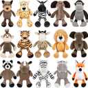 Elcoho 15 Pieces Safari Stuffed Animals Plush Toy 9.8 Inch Jungle Animals Stuffed Toys Cute Zoo Stuffed Animal Plushies Toys for Birthday Party Supplies Gifts Class Award