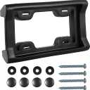 License Plate Bumper Guard, 2.3" Thick Rubber License Plate Mount, Universal License Plate Frame with Screws Protects Bumper from Scratches and Dents Fit for Car Truck SUV (1PCS)