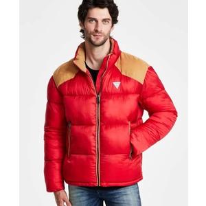GUESS Men's Larry Fabric Block Puffer Jacket, L Size