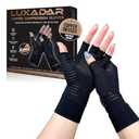 UPDATED Copper Compression Gloves for Arthritis 2-Pack, Carpal Tunnel, Post-Surgery Recovery, Menopause Relief, Gaming, Office Typing – Fingerless Support Gloves for Pain, Swelling Circulation, Large