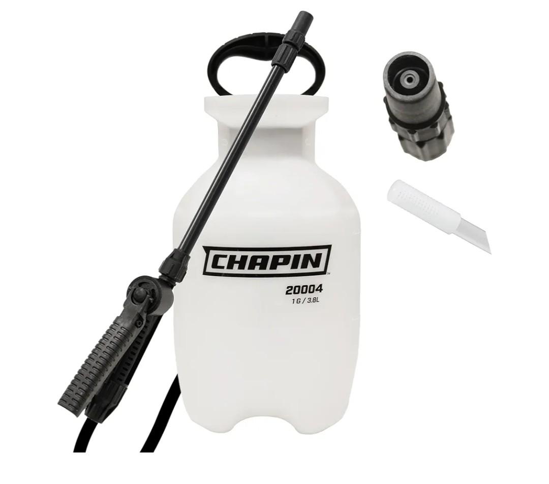 Chapin 20004 Pump Sprayer, 1-Gallon SureSpray Translucent Tank with an Easy Fill Funnel-Top Opening, Adjustable Cone Nozzle & 34" Long Reach Hose, Used for Fertilizer, Pesticides, Weeds & Pests
