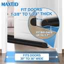 MAXTID Large Door Draft Stopper for Bottom of Doors 36 Under Door Sweep Noise Blocker Black Gap Stoppers Adjustable Doors Seal Sweep Guard Draft, Window Breeze Stoppers, Home Essentials Gadgets