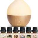 SALKING Aromatherapy Diffuser & Hotel Essential Oils Set, 100ml Diffuser Cool Mist Humidifier with 8 Colors Light and Luxury Hotel Fragrance Oil for Home