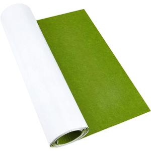 BENECREAT 15.5x78.5" Green Back Adhesive Felt Sheets Fabric Sticky Sheets Light Green Fabric Peel Stick for DIY Costume Making Jewelry Box, Festival Decor