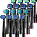 Replacement Heads Compatible with Oral B Electric Toothbrush, 16 Pcs Toothbrush Heads for Oral-b Braun Refill Pro 1000 2000 3000 500 Vitality Genius x (Black)