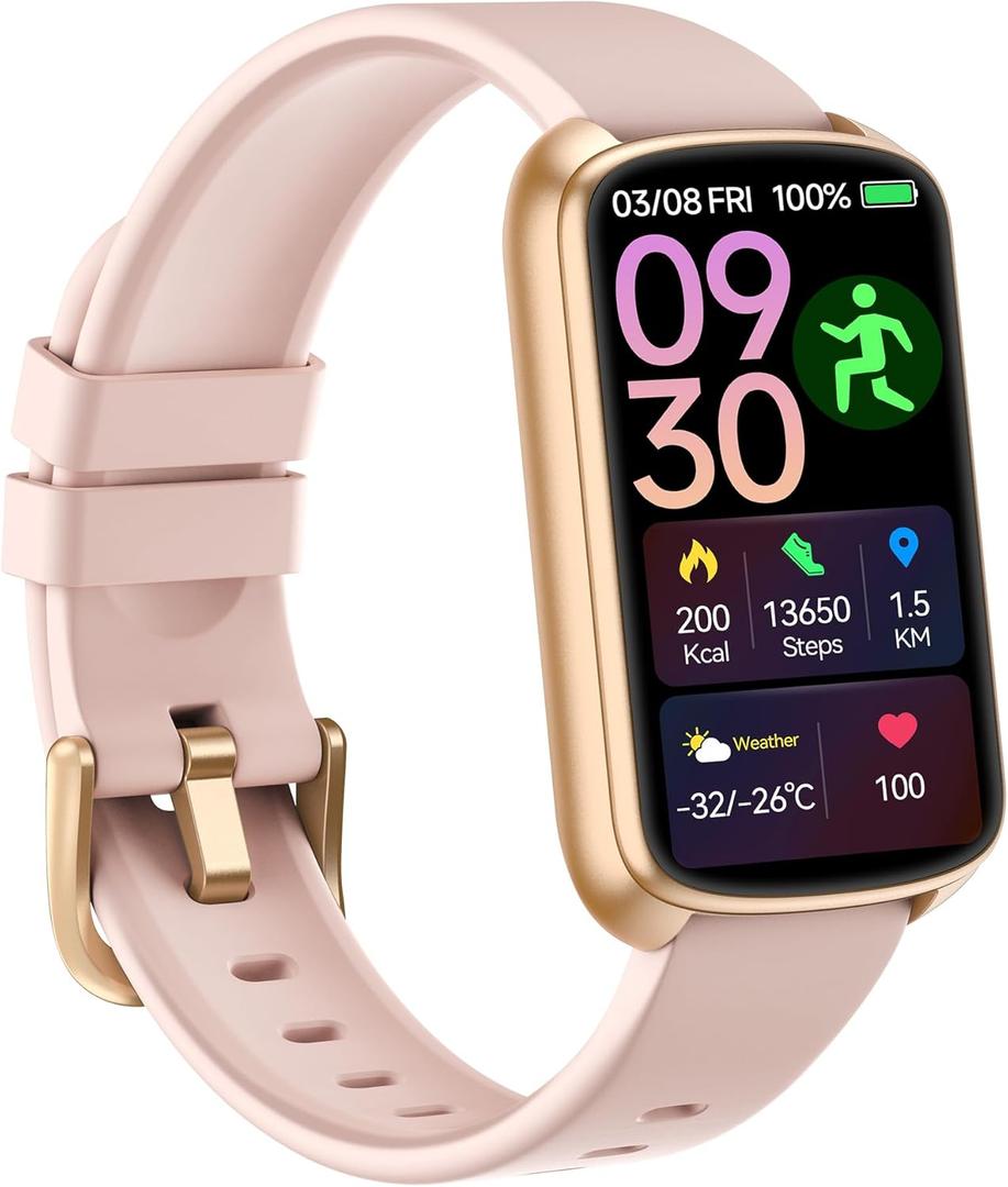 Fitness Tracker, Smart Watch for Women Men with 24/7 Heart Rate/Blood Pressure/Blood Oxygen Monitor,Sleep Tracker,Step & Calorie Counter, IP68 Waterproof Fitness Watches Compatible with Android&iPhone