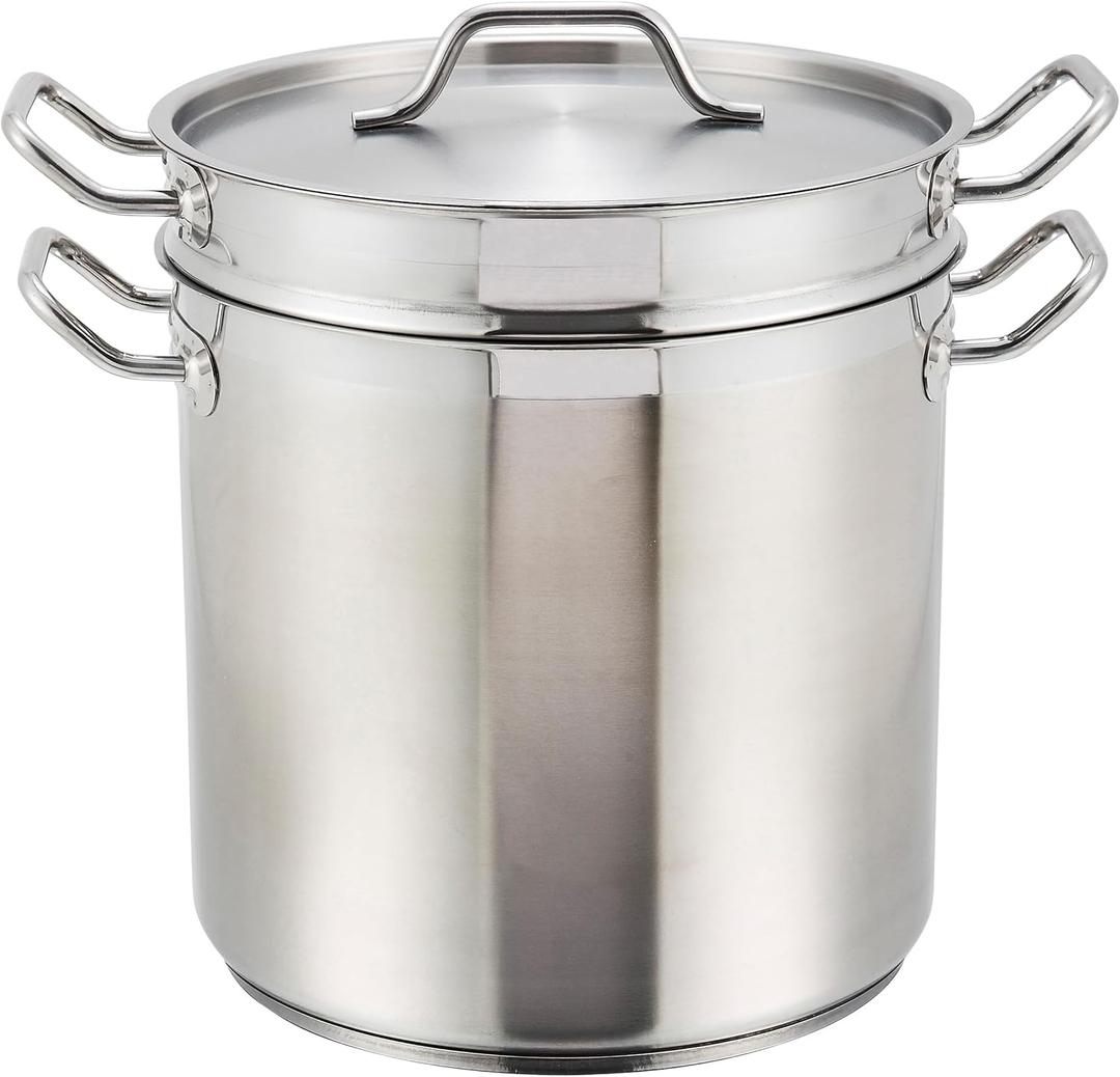 Winware Stainless 20 Quart Steamer/Pasta Cooker with Cover